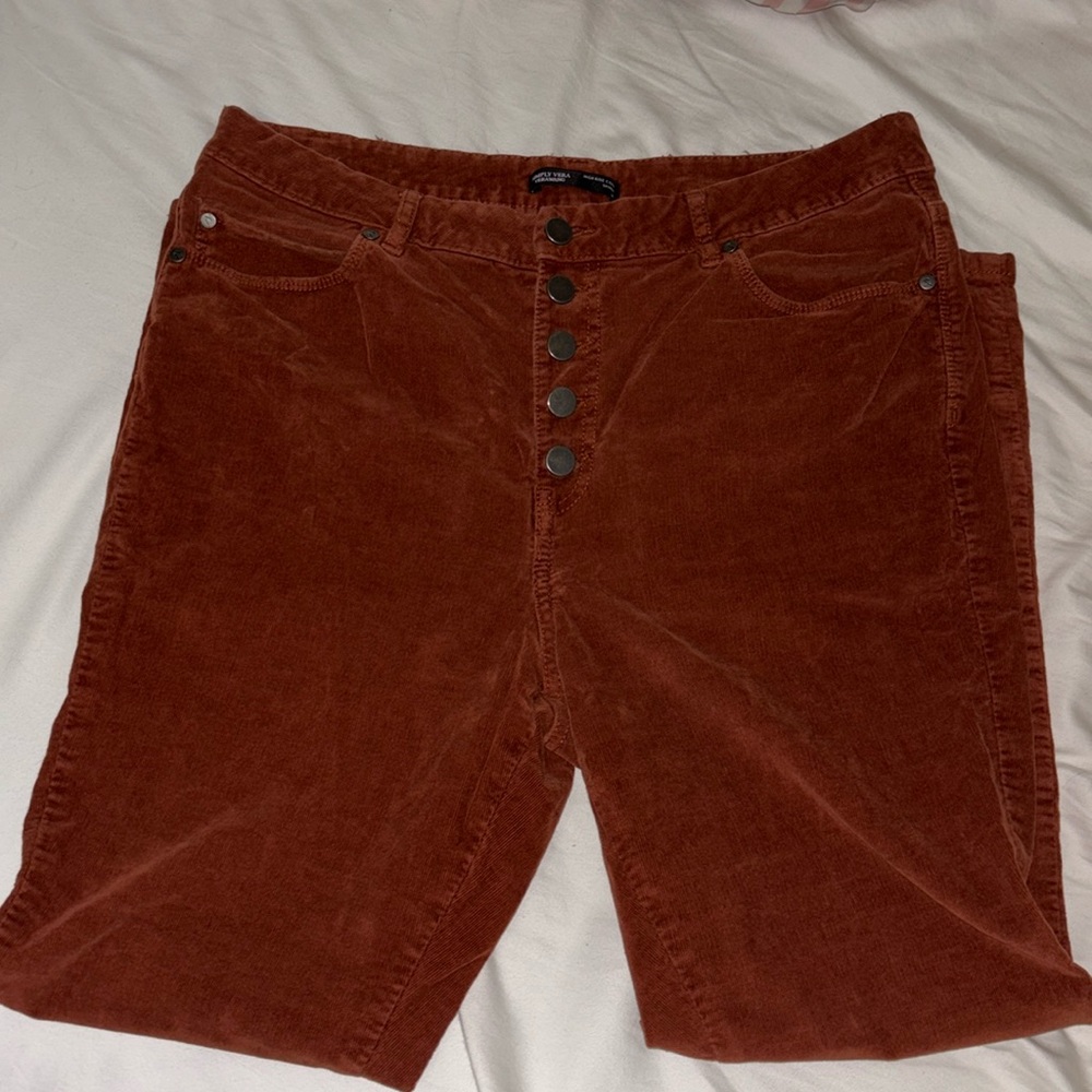 Orange Corduroy Vera Wang pants size 14